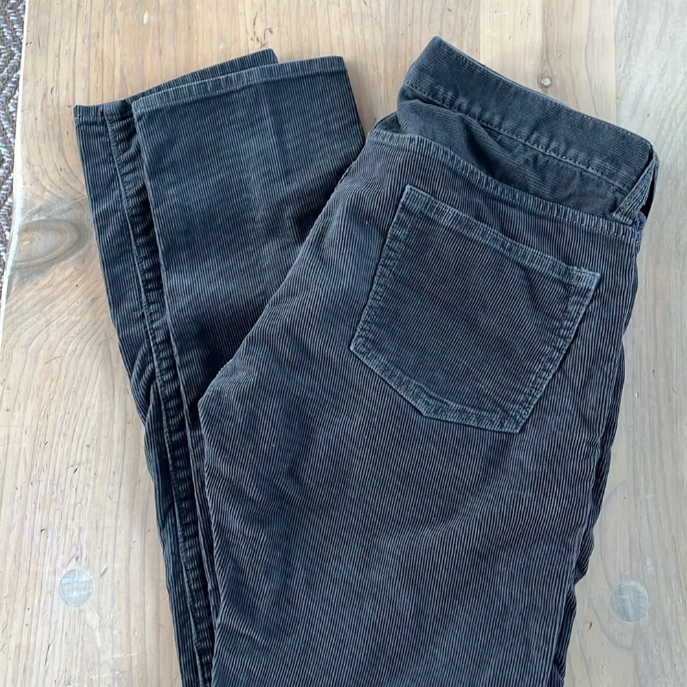 J.Crew gray corduroy flat front straight leg pants